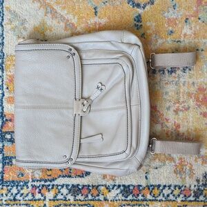 The Sak Ventura Classic Genuine Pebbled Leather Convertible Backpack Light Gray